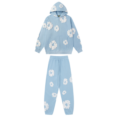 Celene - Baby Blauer Blumen Tracksuit