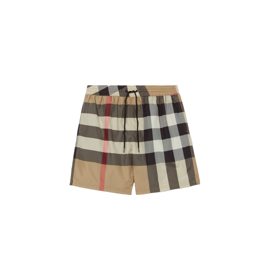 Celene - Trendy Designer Karo Shorts Beige