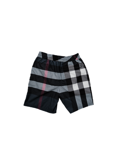 Celene - Trendy Designer Karo Shorts Schwarz